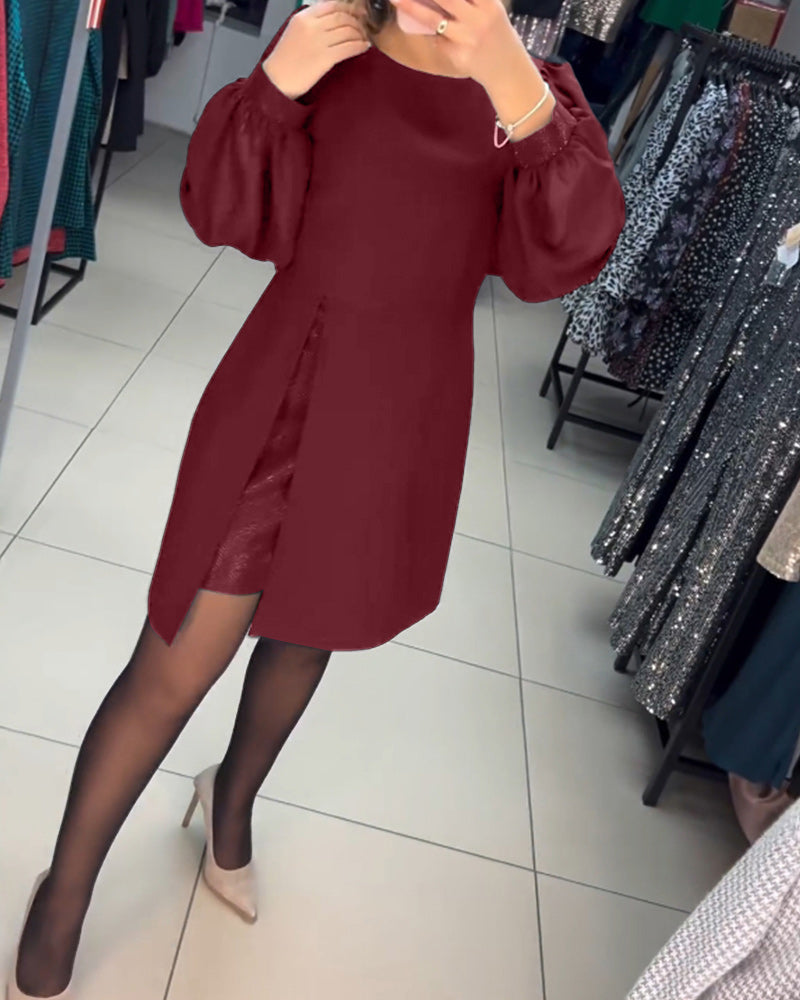🌷Limited Time 73% OFF💞Elegant Puff Sleeve Dress-11