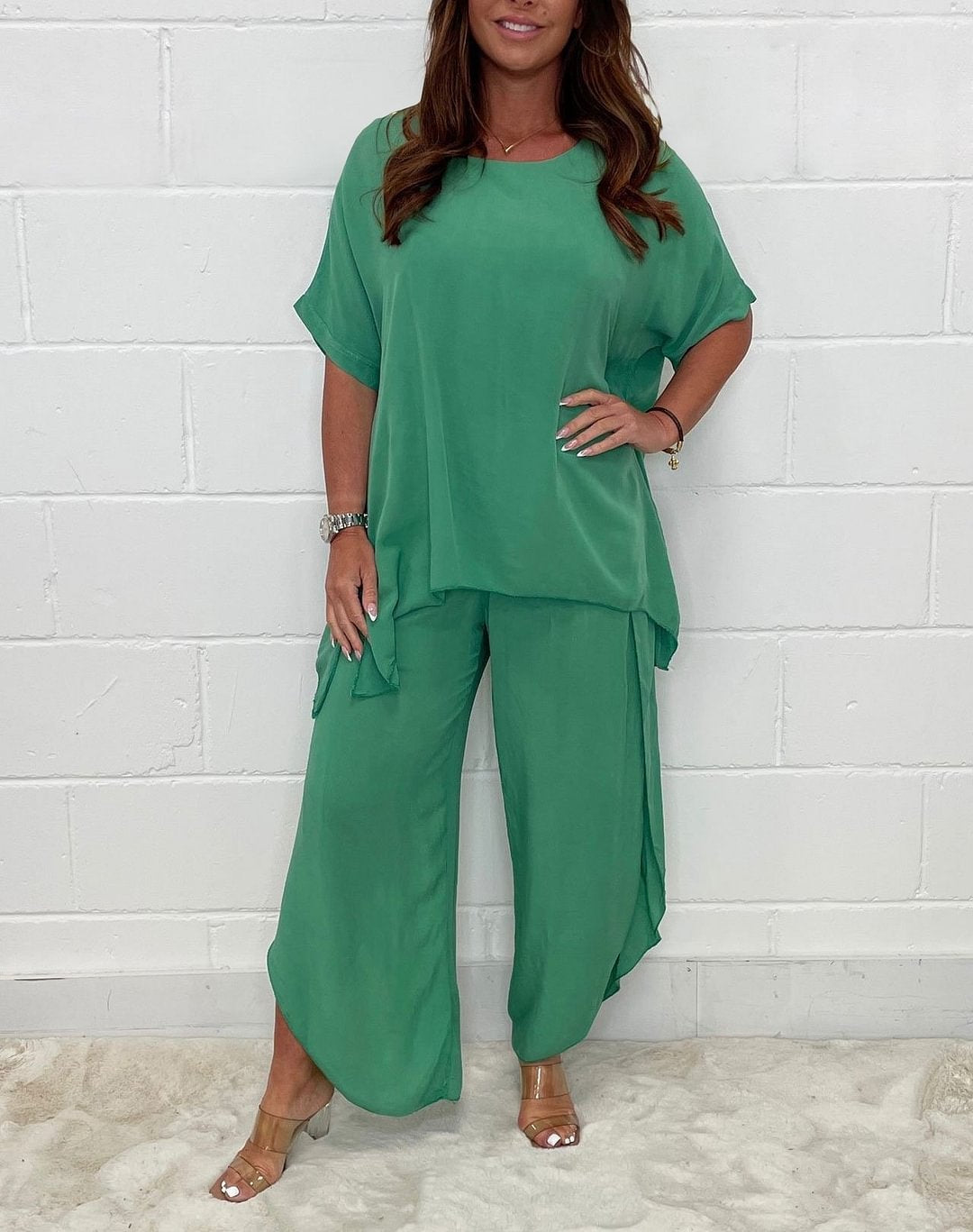Limited Time 55% Off🔥🎁Floaty 2 Piece Sleeved Trouser Set-2