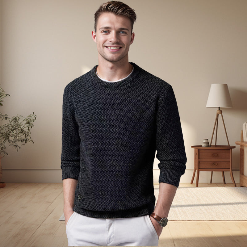 🎁Christmas Specials 50%OFF - Men's Warm Cozy Lined Crewneck Top-1
