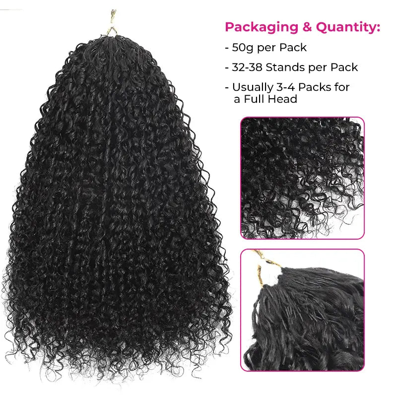ISEE Hair Boho Braids – Knotless Crochet, 4-5 Packs Full Head-1