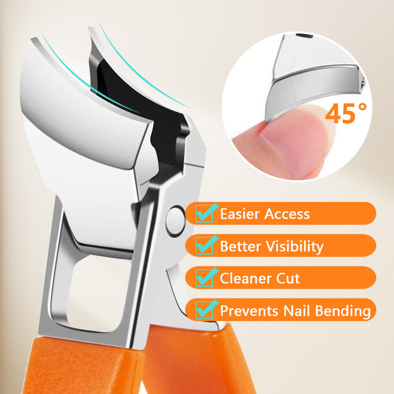 ❤️BUY 2 FREE SHIPPING✈️ Wide Jaw Opening Anti-Splash Slanted Nail Clipper-1