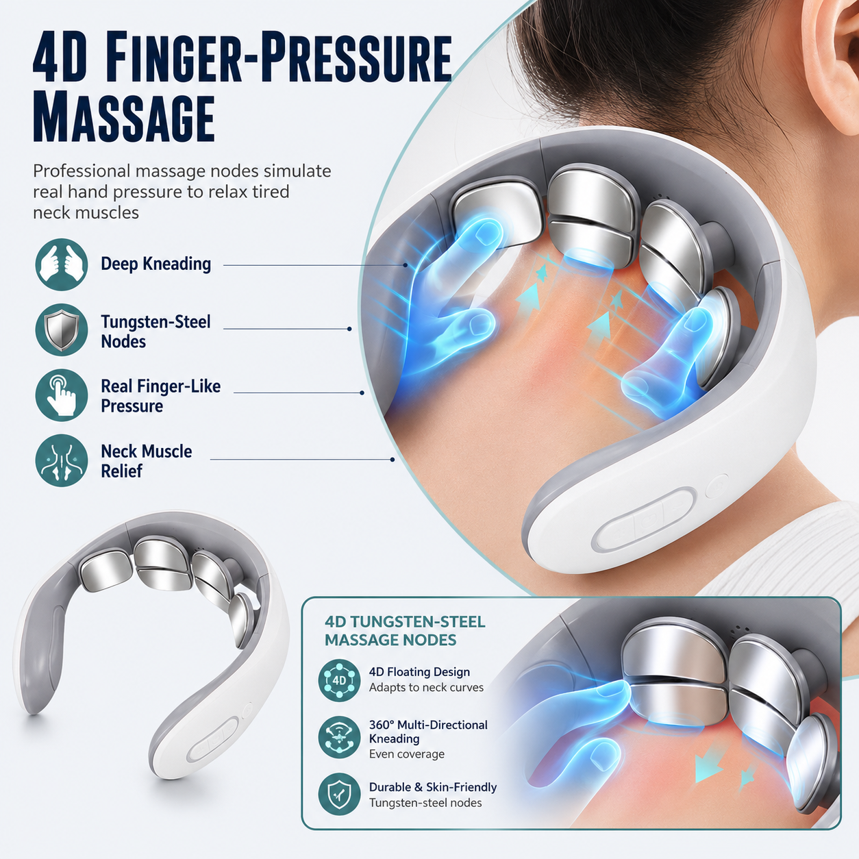 Heated 4D Neck Massager / Portable 4D Neck Relaxer-1