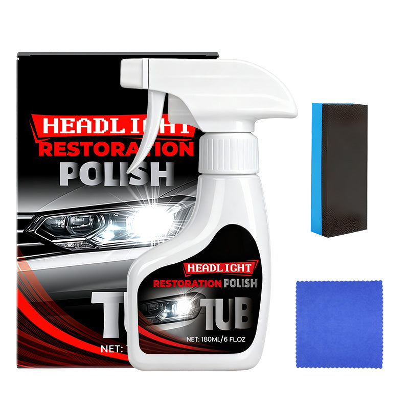 180ml Professional Car Headlight Restorer with Sponge🧽🚗-8