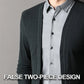 🔥Men's fake two-piece shirt collar knitted cardigan! 👔-4