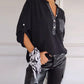⏳Limited Sale 51% OFF🌸Women's Sequin Patchwork V-neck Shirt-3