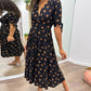 🌷Limited Time 53% OFF💞💃Deep V-neck polka-dot dress-2