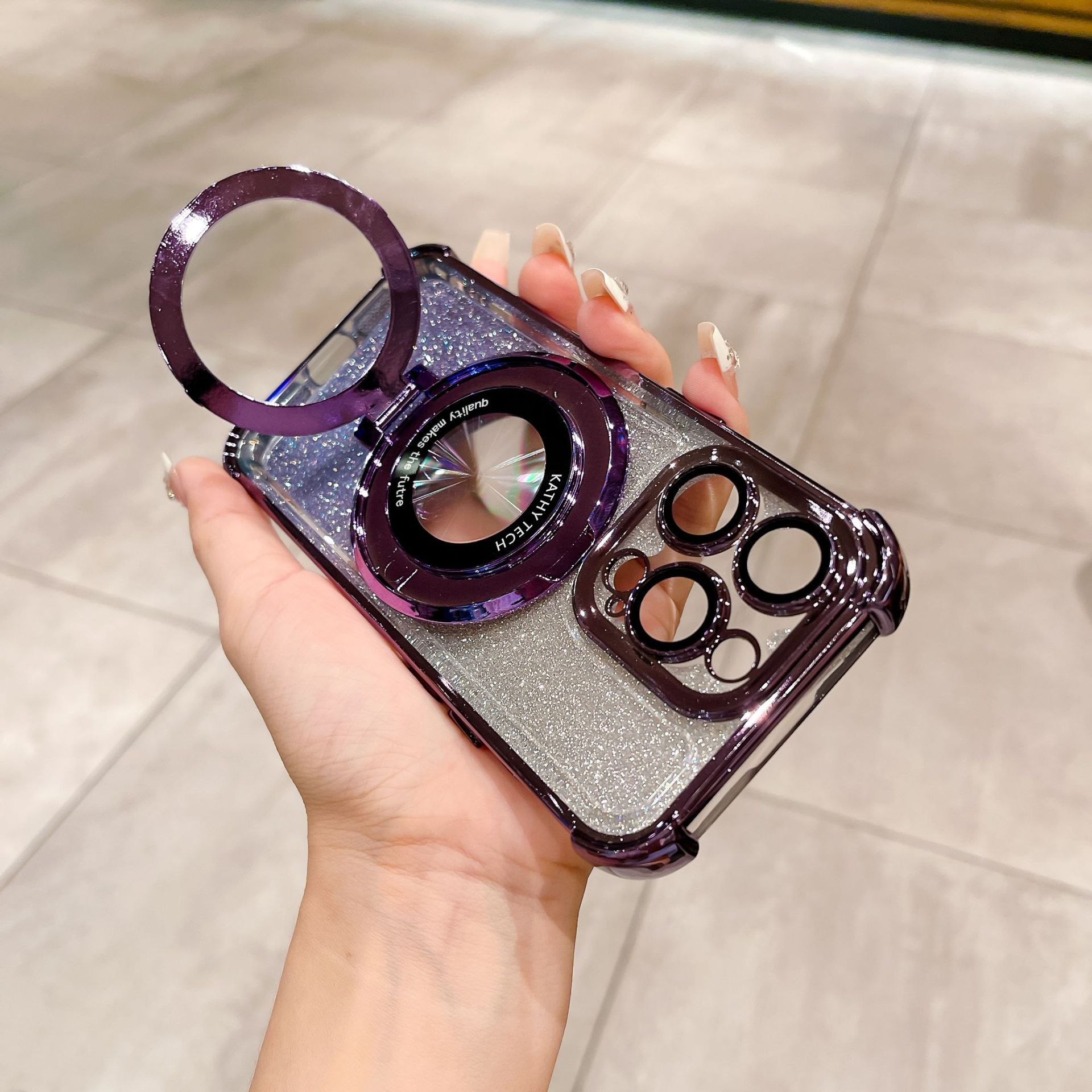 💥Limited time 50% off🔥Suitable for iPhone  Galvanic Glitter four corners with protection against dropping the mobile phone-7
