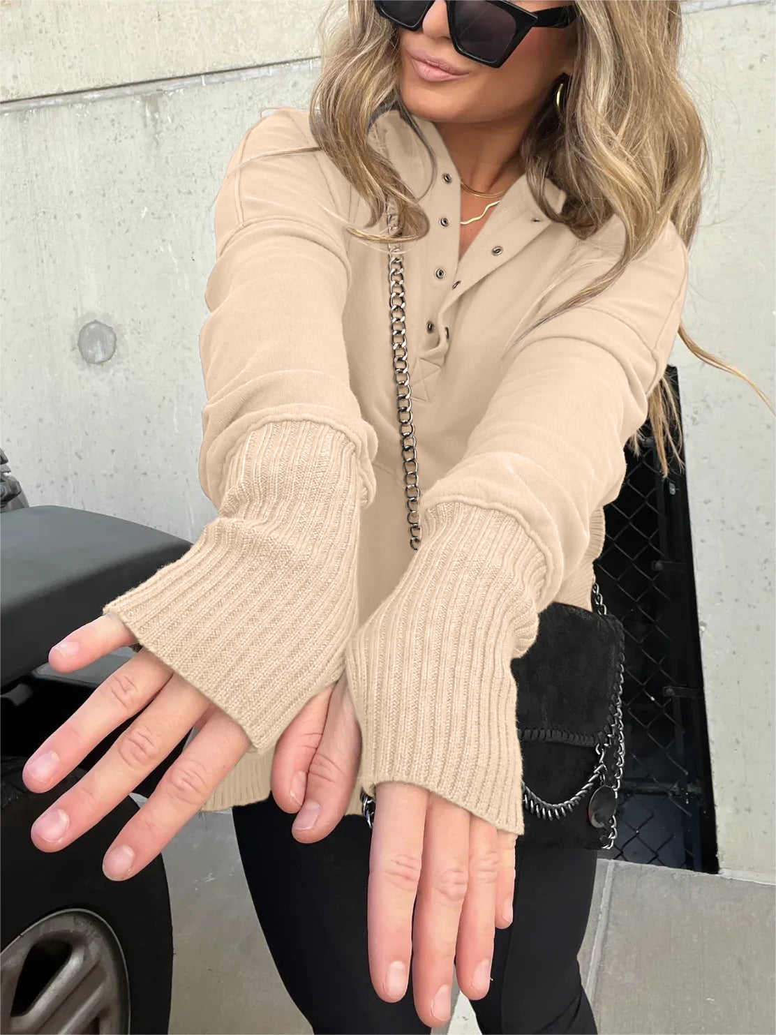 🔥2024 NEW WOMEN'S OVERSIZED HOODIE WITH THUMB HOLES-6
