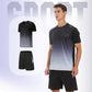 ☀️💦Men’s Loose-Fit Breathable Quick-Drying Athletic T-Shirt & Shorts Tracksuit-1