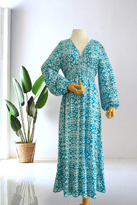 🔥SUMMER SALE 53% OFF 👗New Floral Print V Neck-Long Dress-12