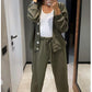 ⏳Limited Sale 50% OFF🌸Women's Knitted Buttoned Jacket and Pants Two-piece Set-18