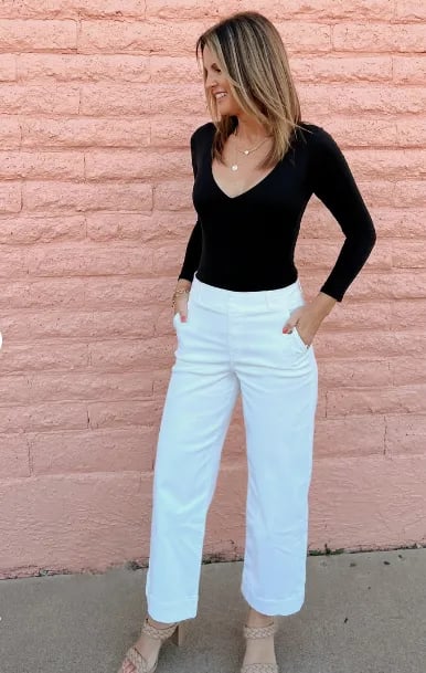 🔥2024 HOT SALE🔥Stretch Twill Cropped Wide Leg Pants-23