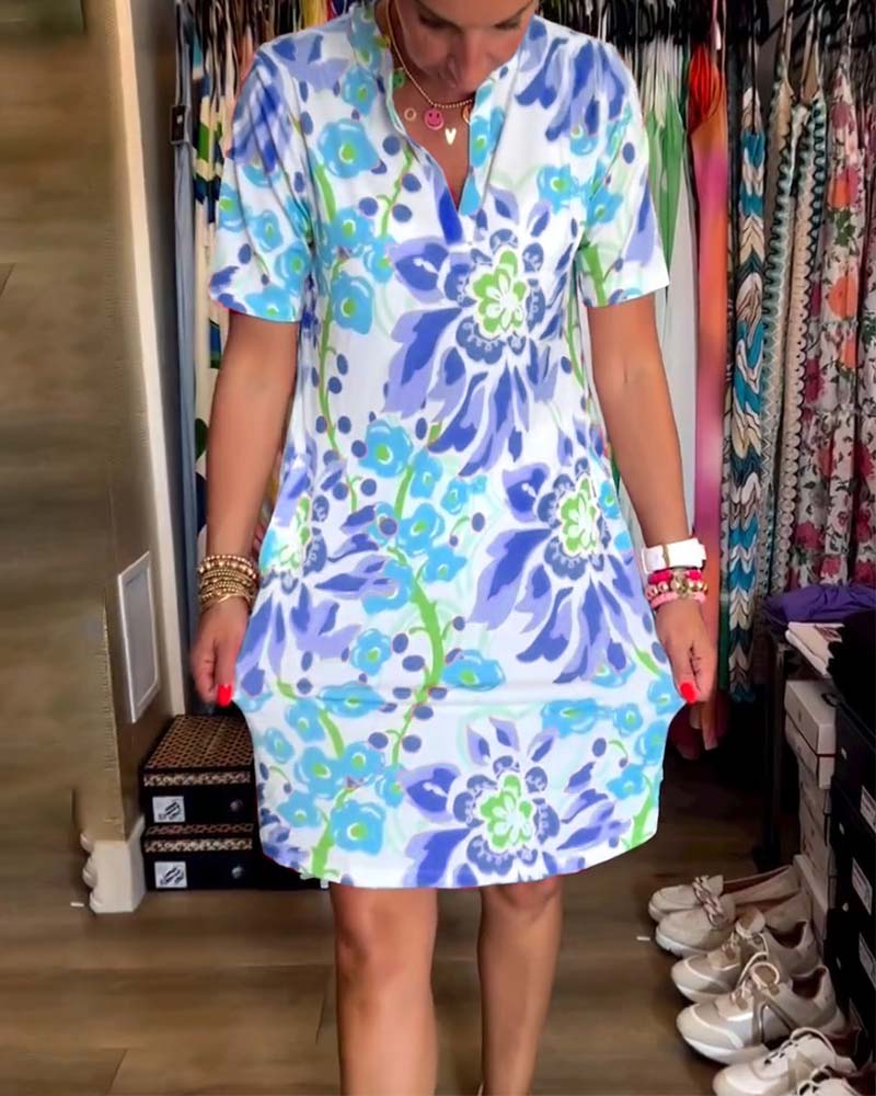 🌷Limited Time Offer 58% OFF💞Short-sleeved dress with floral print-5