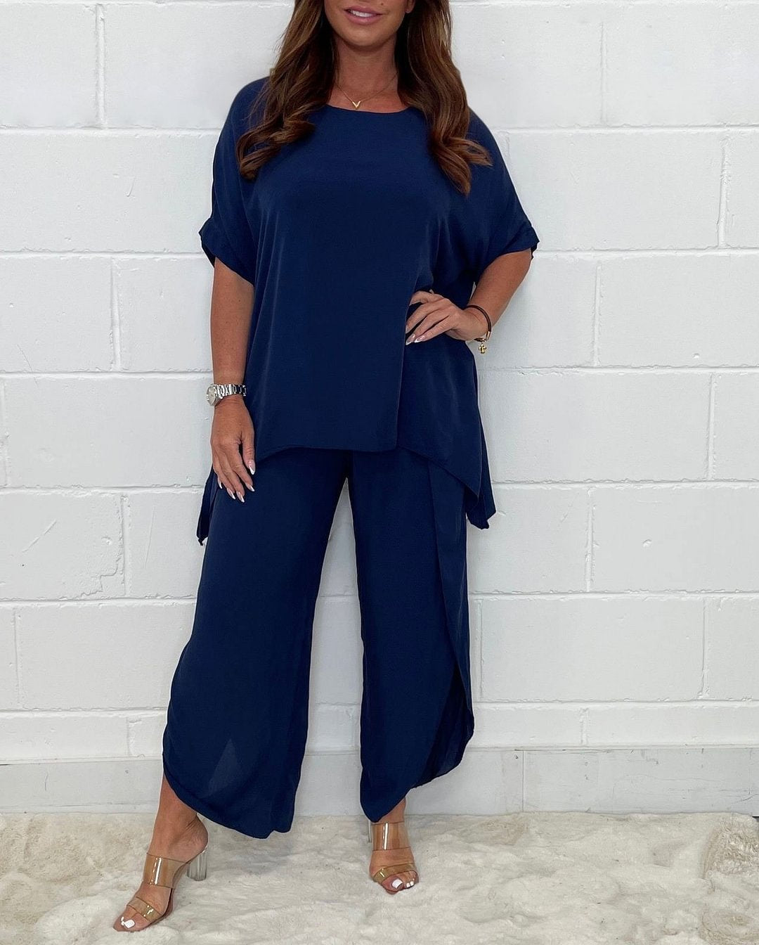 Limited Time 55% Off🔥🎁Floaty 2 Piece Sleeved Trouser Set-3
