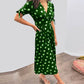🌷Limited Time 53% OFF💞💃Deep V-neck polka-dot dress-4