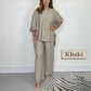 🔥HOT SALE-55% OFF💝Women's Long Sleeve High Waisted Wide Leg Pants Suit-9