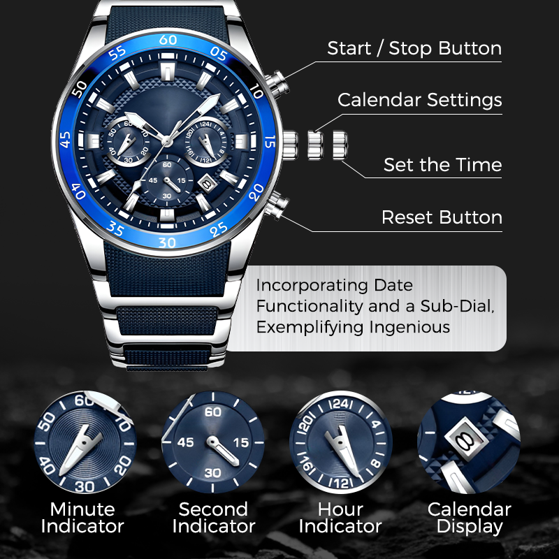 ⏳Time-limited Special⌛Men's Waterproof Multifunctional Quartz Watch-2