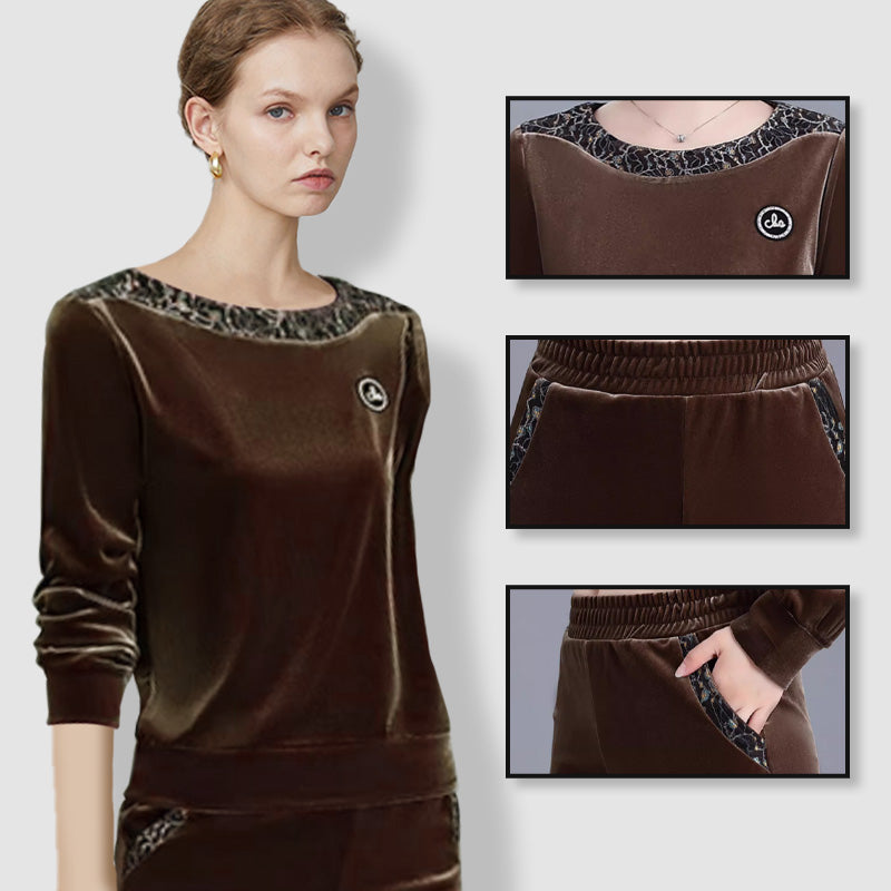 [Best Gift for Her] Women's Soft Casual Long Sleeve & Pants Suit-3