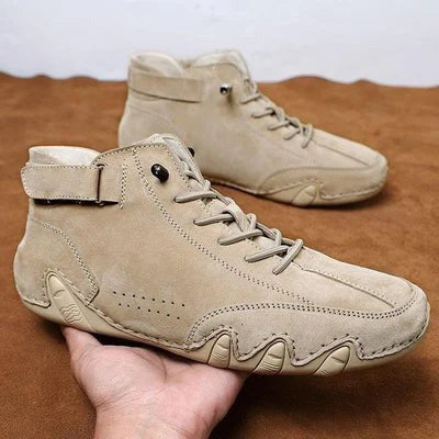 🔥HOT Sale🔥 Italian Handmade Suede Velcro High Boots-1