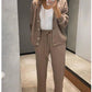 ⏳Limited Sale 50% OFF🌸Women's Knitted Buttoned Jacket and Pants Two-piece Set-4