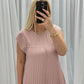 🔥HOT SALE🔥Sleeveless pleated simple solid colour dress-22