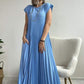 🔥HOT SALE🔥Sleeveless pleated simple solid colour dress-2