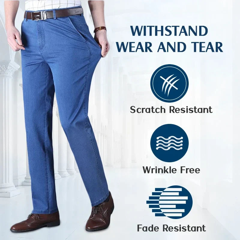 🔥Hot Sales - 47% OFF🔥Men's High Waist Straight Cut Jeans-2