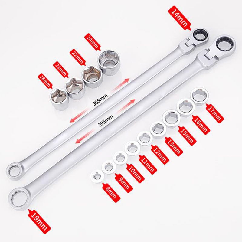 15pcs Adjustable Ratchet Wrench Kit（50%OFF）-7