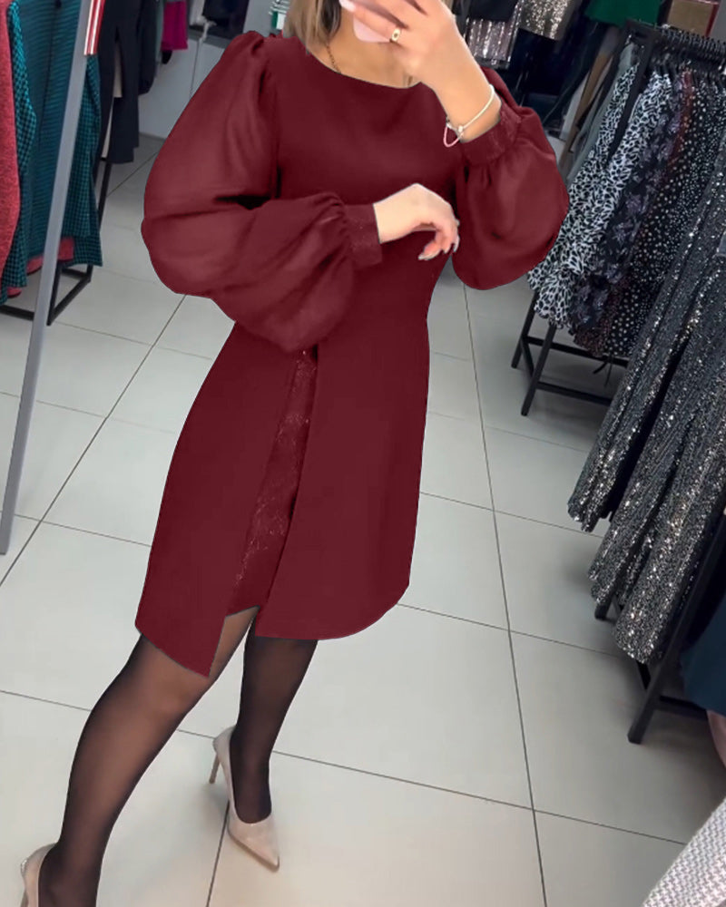 🌷Limited Time 73% OFF💞Elegant Puff Sleeve Dress-15