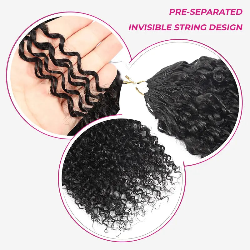 ISEE Hair Boho Braids – Knotless Crochet, 4-5 Packs Full Head-3