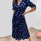 🌷Limited Time 53% OFF💞💃Deep V-neck polka-dot dress-21