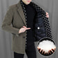 🎅Christmas Pre-sale🎁Men’s Stylish Notched Lapel Winter Tweed Jacket with White Duck Down Lining-2