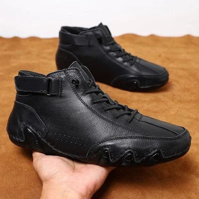 🔥HOT Sale🔥 Italian Handmade Suede Velcro High Boots-3