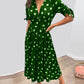 🌷Limited Time 53% OFF💞💃Deep V-neck polka-dot dress-20