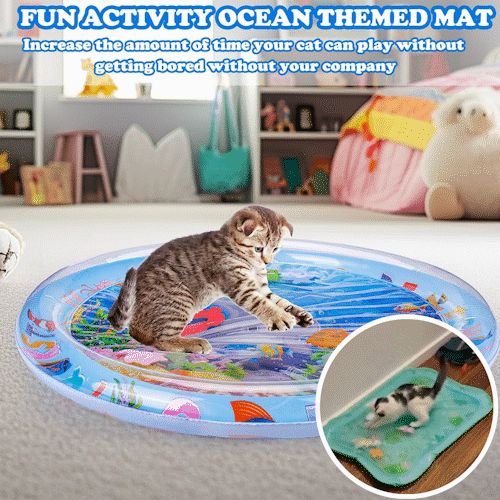 🐱 Interactive Water Sensory Cat Play Mat ✨