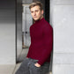 🖤Black Friday Sale:50% OFF🔥Mens High Neck Slim Fit Long Sleeve T-shirt-4