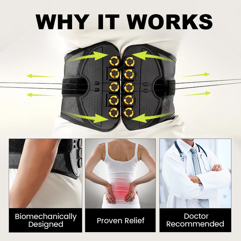 Adjustable Lumbar Support Belt Lower Back Brace-2