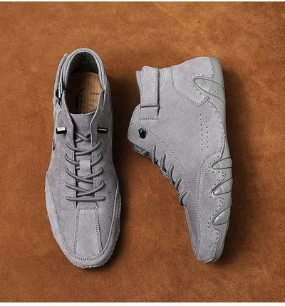 🔥HOT Sale🔥 Italian Handmade Suede Velcro High Boots-4