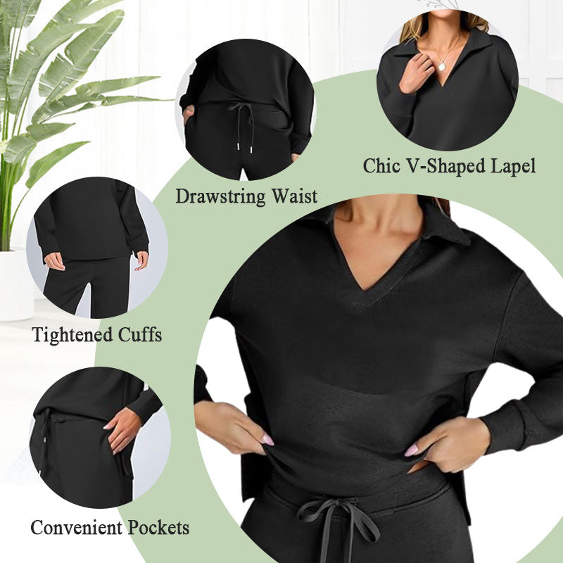 💖49% OFF!👍Women's 2 Piece Sets Outfits Casual Long Sleeve Sweatsuits Sets✨-4