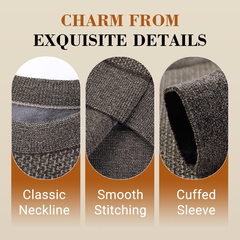 🎁Christmas Specials 50%OFF - Men's Warm Cozy Lined Crewneck Top-4