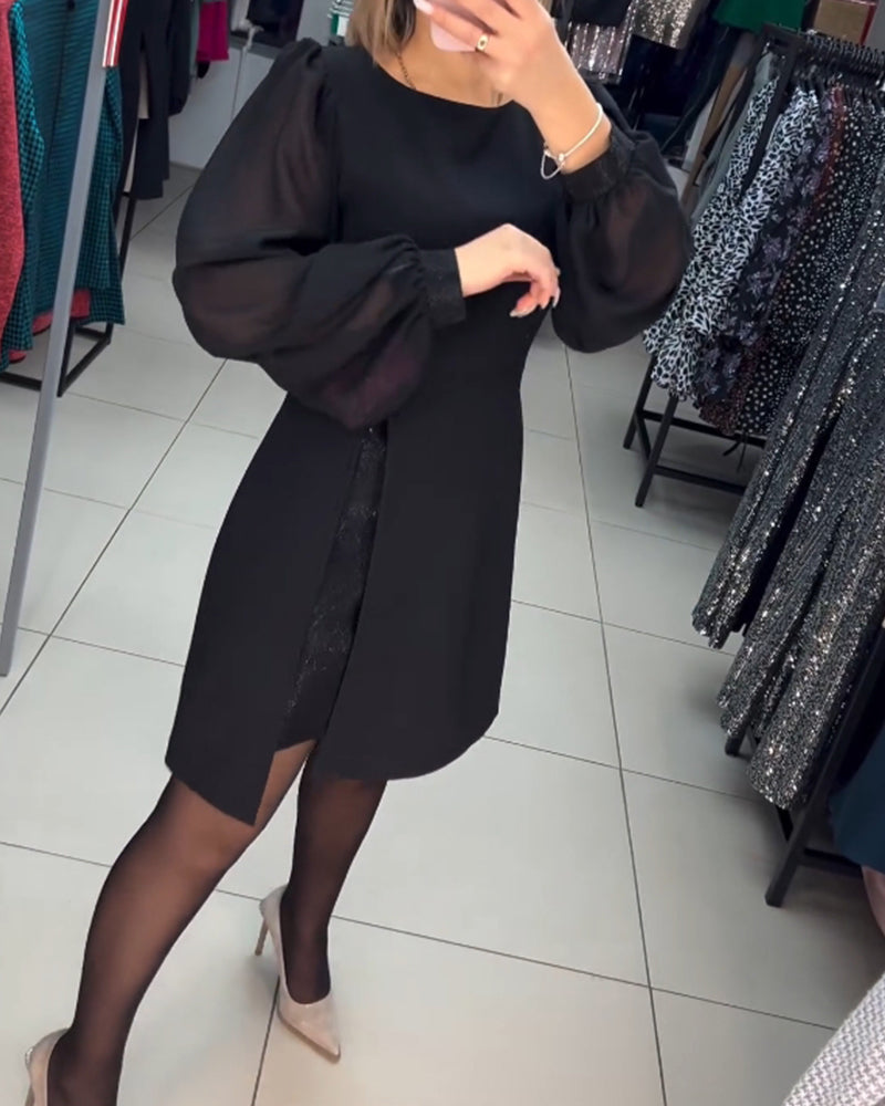 🌷Limited Time 73% OFF💞Elegant Puff Sleeve Dress-1