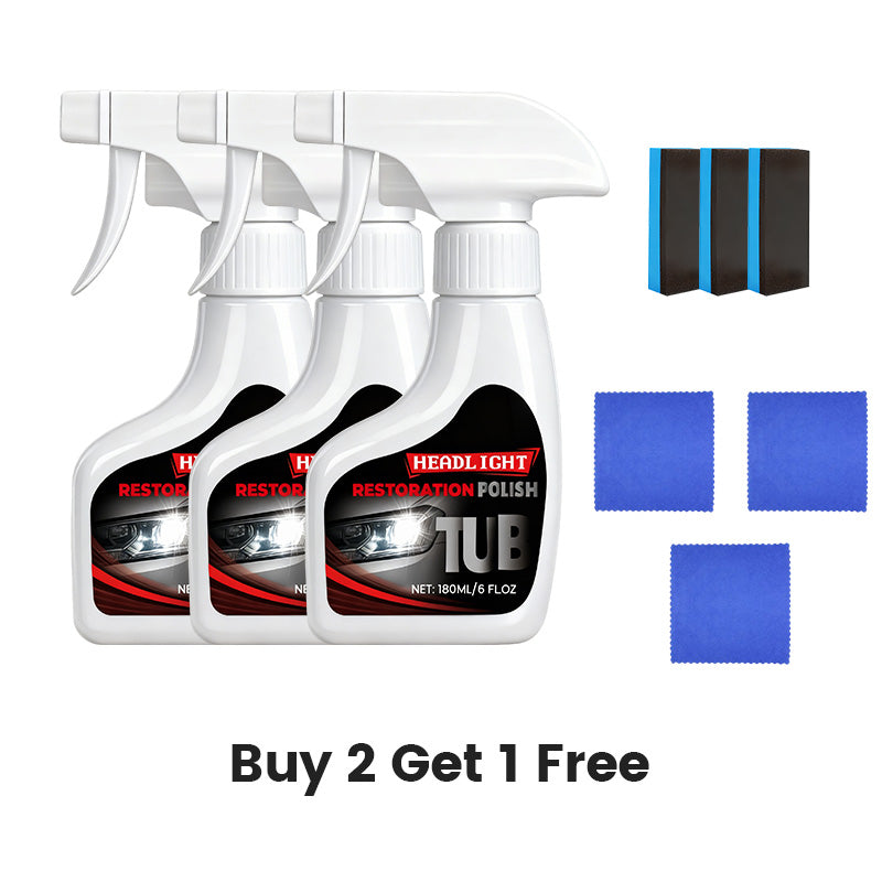180ml Professional Car Headlight Restorer with Sponge🧽🚗-9