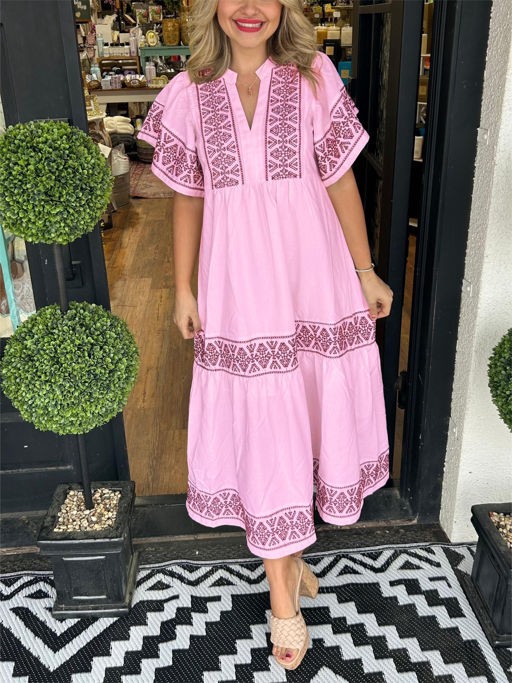 BEST SELLING 52%OFF💝2024 Women's V-Neck Boho Maxi Dress💝-5