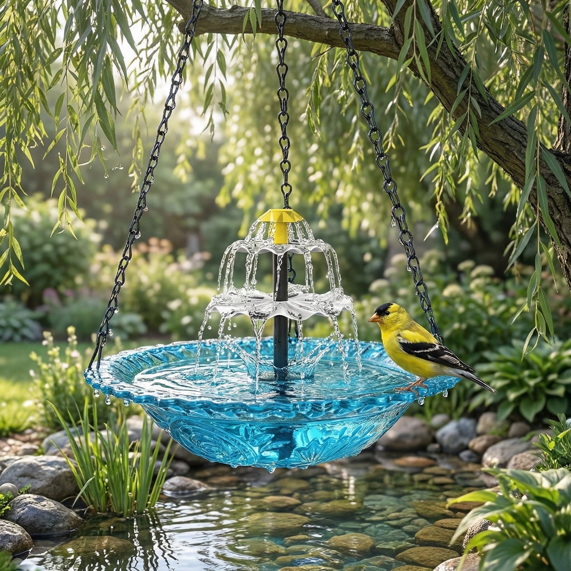 ✨2026 Spring special offer 80% off-🐦Solar Cascade Hanging Bird Bath Fountain-5