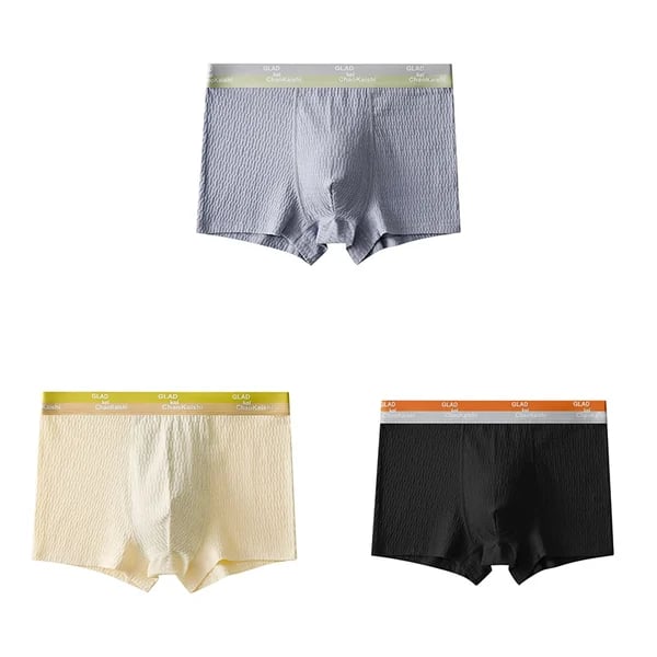 🔥HOT Sale🔥🎉Bubble Cotton Men's Boxer Briefs Antibacterial Breathable Sweat Absorbent🎉-12