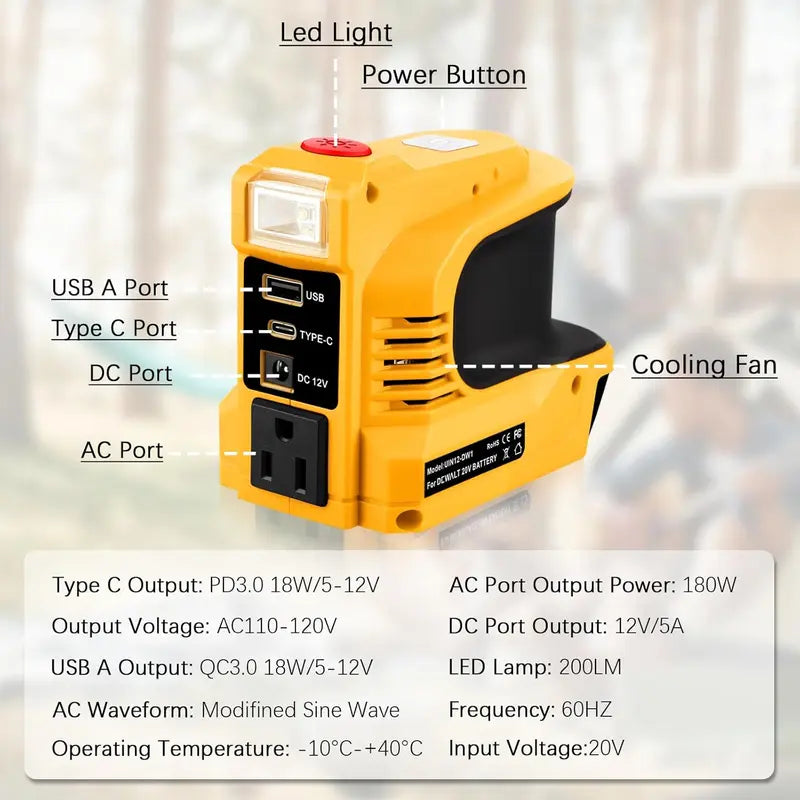 ⚡Compact DC to AC Inverter - Suitable For Cars, Motorhomes, Outdoor-2