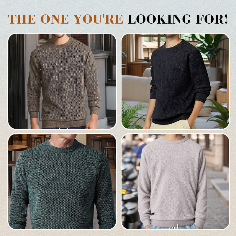 🎁Christmas Specials 50%OFF - Men's Warm Cozy Lined Crewneck Top-5