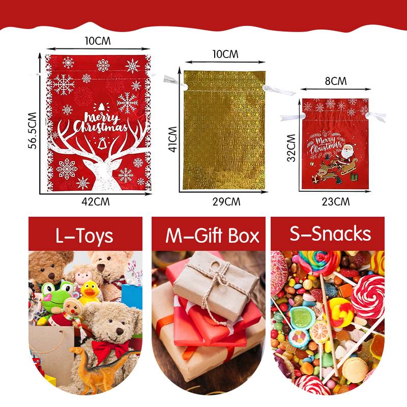 🔥Buy 2 Get 1 Free🎅🎁Christmas Gift Bag With Drawstring-5