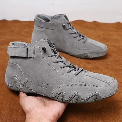 🔥HOT Sale🔥 Italian Handmade Suede Velcro High Boots-5