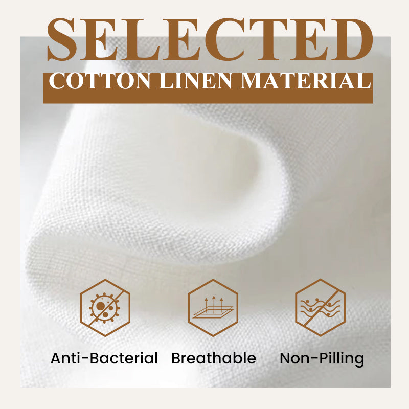 💥Last Day 50% OFF💥Women's Cotton Linen V-Neck 2-Piece Set-5